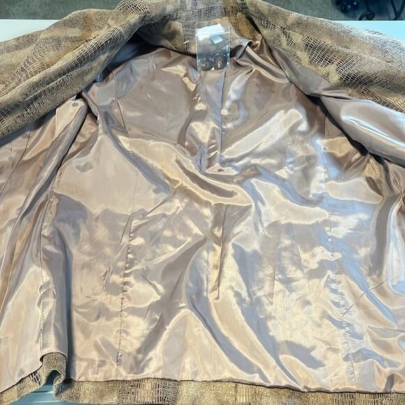 NWT Chico's Long Sleeve Button Up Blazer Brown Snake Print Women's Size 0 US S/4 - Picture 8 of 8